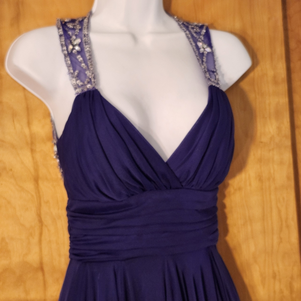 Camille La Vie High-Low Dress in Deep Blue - Picture 5 of 12